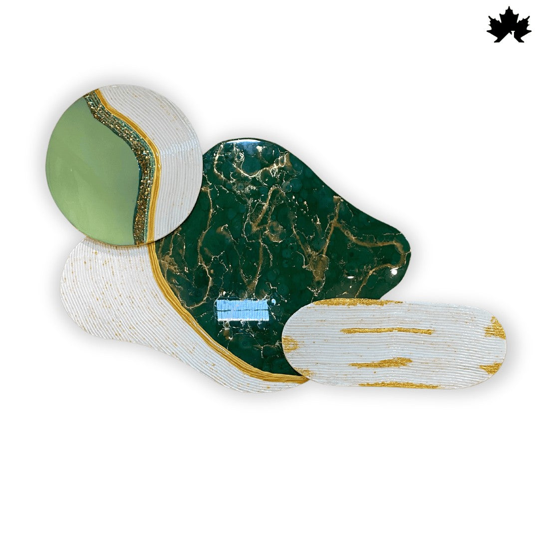 Emerald Aura Ensemble – Resin Luxury Wall Decoration for Home | Fankaarlok