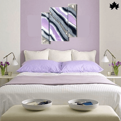 Lavender Geo Trio – Resin Stylish Wall Decor for Home | Fankaarlok