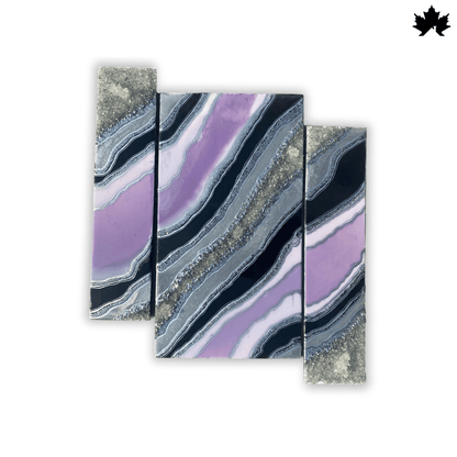 Lavender Geo Trio – Resin Stylish Wall Decor for Home | Fankaarlok
