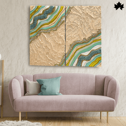 Golden Canyon Drift – Resin Handcrafted Wall Art | Fankaarlok